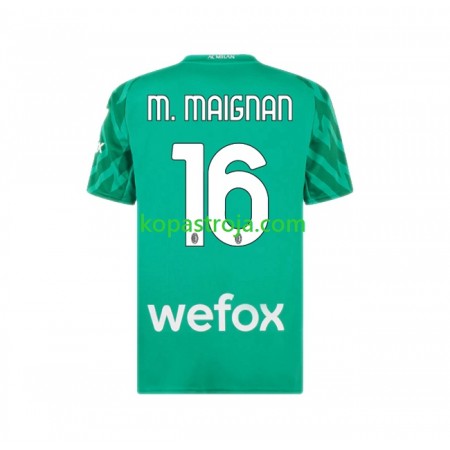 Billiga Fotbollströjor AC Milan Mike Maignan 16 Målvakt Hemma tröja 2023/24 Kortärmad